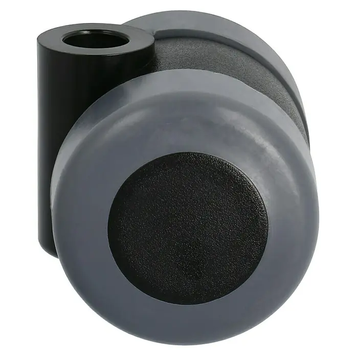 Stabilit Parkett-Containerrolle - Traglast: 70 kg, Schwarz, Thermoplastische Elastomere (TPE) - Diagonale Ansicht