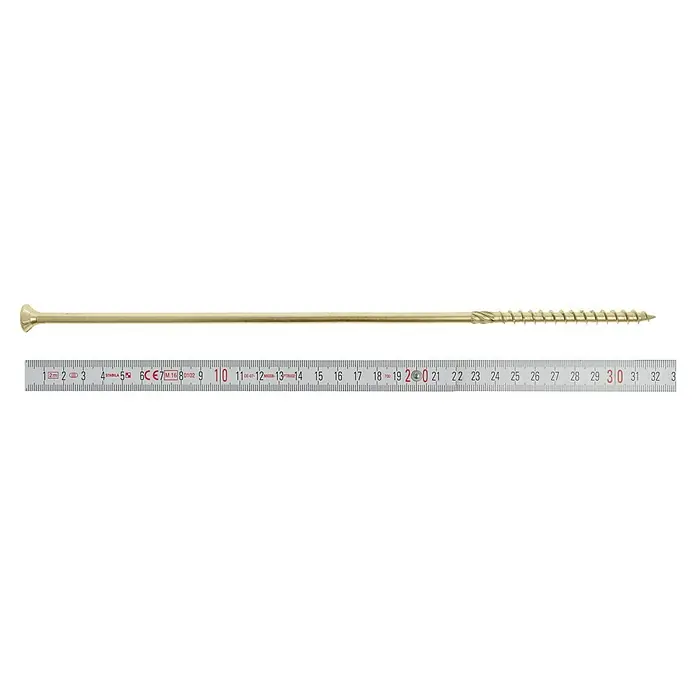 Profi Depot Holzbauschraube TX - Senkkopf, TX für TORX-Antriebe, 25 Stk., Ø x L: 8 x 320 mm - Draufsicht
