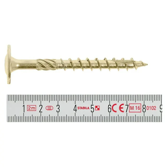 Profi Depot Holzbauschraube TX - Tellerkopf, TX für TORX-Antriebe, 50 Stk., Ø x L: 8 x 80 mm - Draufsicht
