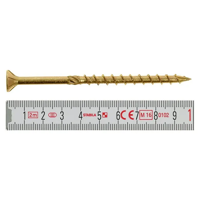 Profi Depot Mehrzweck-Schraube Turbo Drill - Ø x L: 5 x 100 mm, TX für TORX-Antriebe, Senkkopf, 50 Stk. - Draufsicht