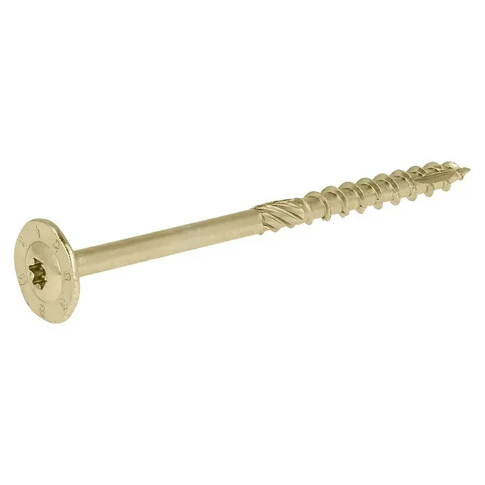 Profi Depot Holzbauschraube TX - Tellerkopf, TX für TORX-Antriebe, 50 Stk., Ø x L: 8 x 120 mm - Diagonale Ansicht
