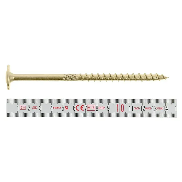 Profi Depot Holzbauschraube TX - Tellerkopf, TX für TORX-Antriebe, 50 Stk., Ø x L: 8 x 140 mm - Draufsicht