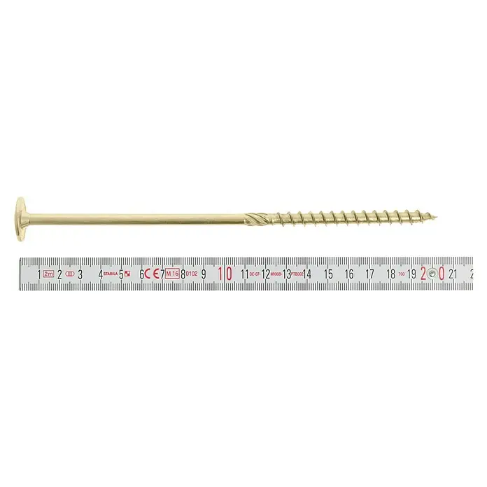 Profi Depot Holzbauschraube TX - Tellerkopf, TX für TORX-Antriebe, 25 Stk., Ø x L: 8 x 200 mm - Draufsicht