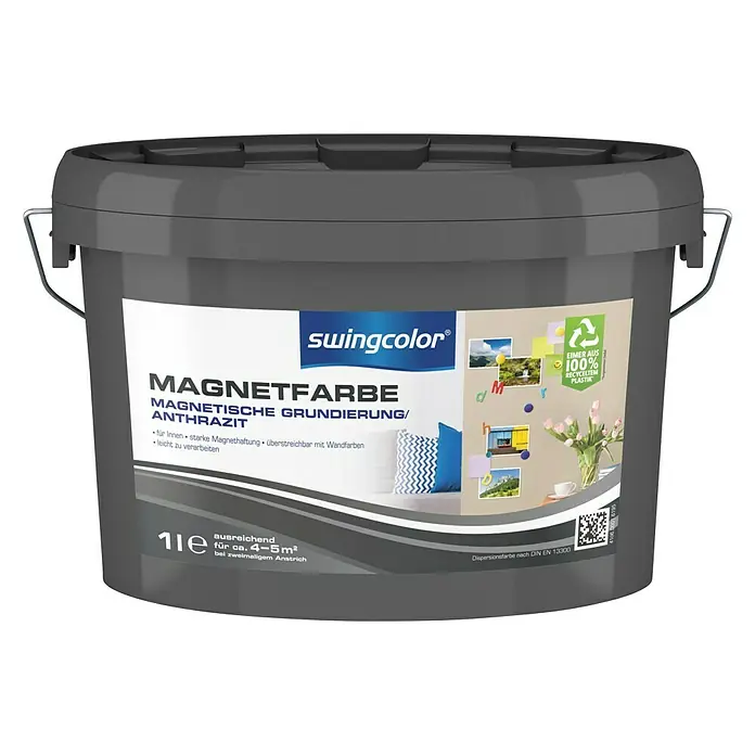 swingcolor Magnetfarbe - Anthrazit, 1 l - Vorderansicht
