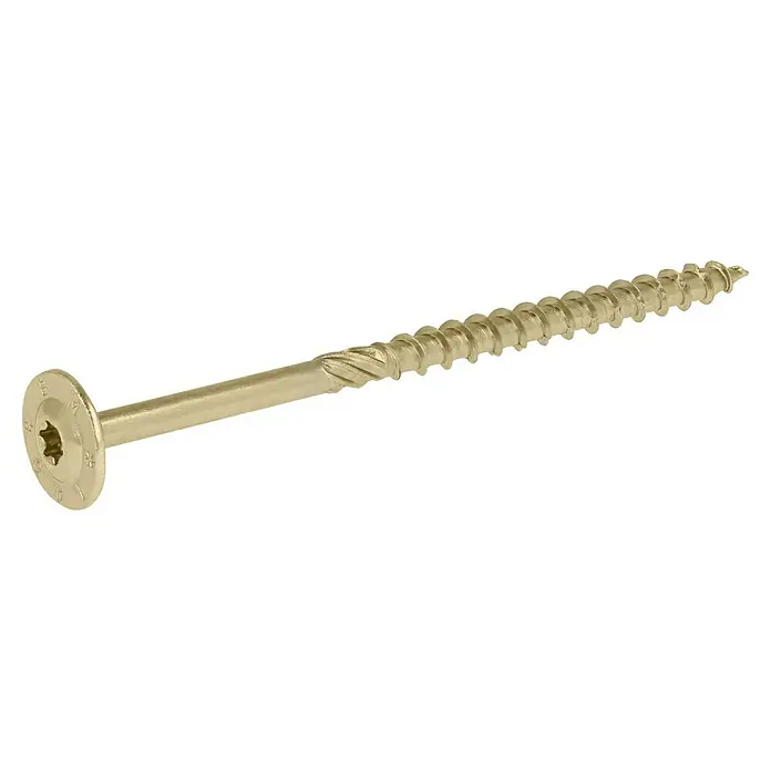 Profi Depot Holzbauschraube TX - Tellerkopf, TX für TORX-Antriebe, 50 Stk., Ø x L: 8 x 140 mm - Diagonale Ansicht