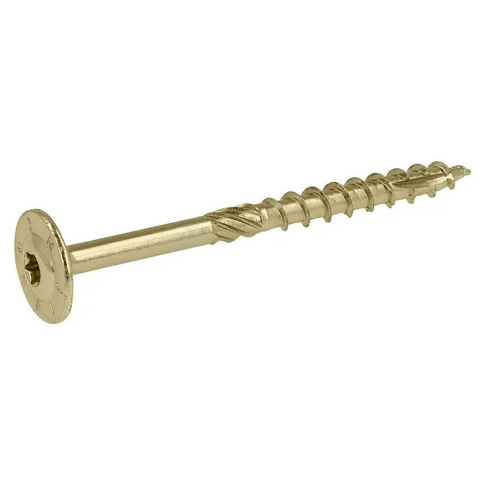 Profi Depot Holzbauschraube TX - Tellerkopf, TX für TORX-Antriebe, 50 Stk., Ø x L: 8 x 100 mm - Diagonale Ansicht