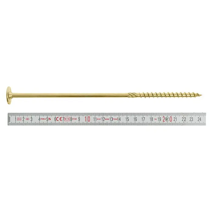 Profi Depot Holzbauschraube TX - Tellerkopf, TX für TORX-Antriebe, 25 Stk., Ø x L: 8 x 240 mm - Draufsicht