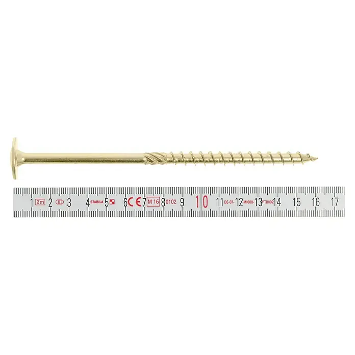 Profi Depot Holzbauschraube TX - Tellerkopf, TX für TORX-Antriebe, 25 Stk., Ø x L: 8 x 160 mm - Draufsicht