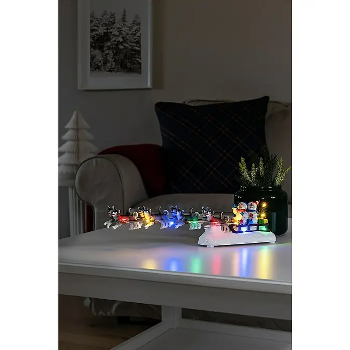 Konstsmide Led-kerstverlichting Huskyslede - l x b x h: 37,5 x 6,5 x 8,5 cm - Sfeeropname