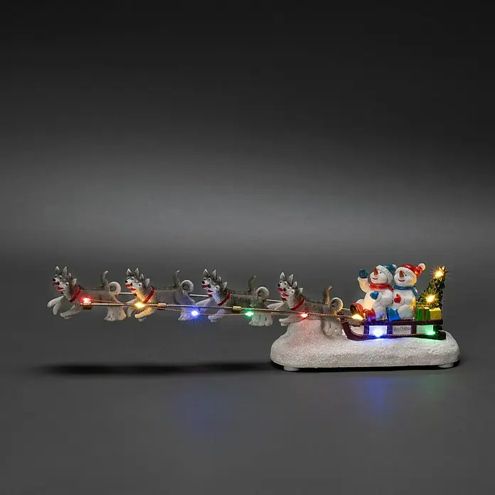 Konstsmide Led-kerstverlichting Huskyslede - l x b x h: 37,5 x 6,5 x 8,5 cm - Sfeeropname