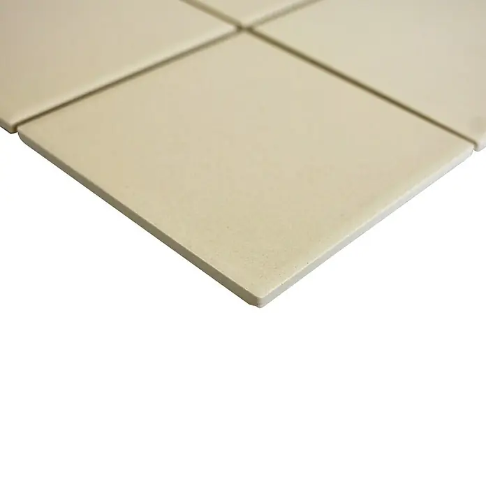 Mosaikfliese Quadrat Uni CU 942 - 29,8 x 29,8 cm, Hellgrau, Matt - Detailaufnahme