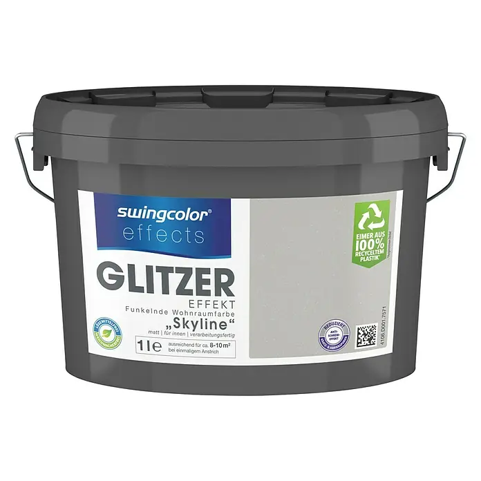 swingcolor effects Effektfarbe Glitzer - Glitzer-Optik, Skyline, 1 l, Matt - Vorderansicht