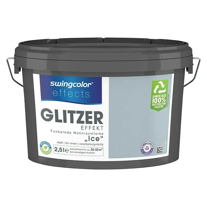 swingcolor effects Effektfarbe - Glitzer-Optik, Ice, 2,5 l, Matt - Vorderansicht