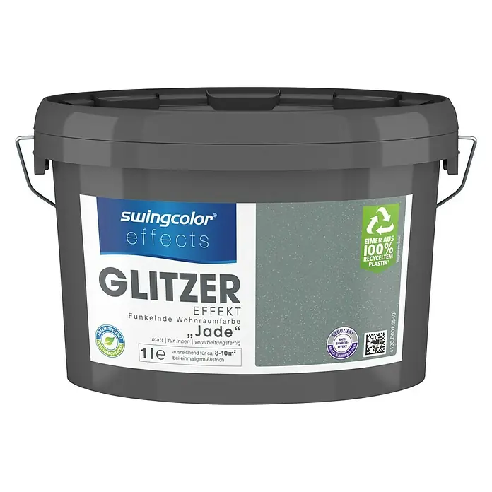 swingcolor effects Effektfarbe - Glitzer-Optik, Jade, 1 l, Matt - Vorderansicht