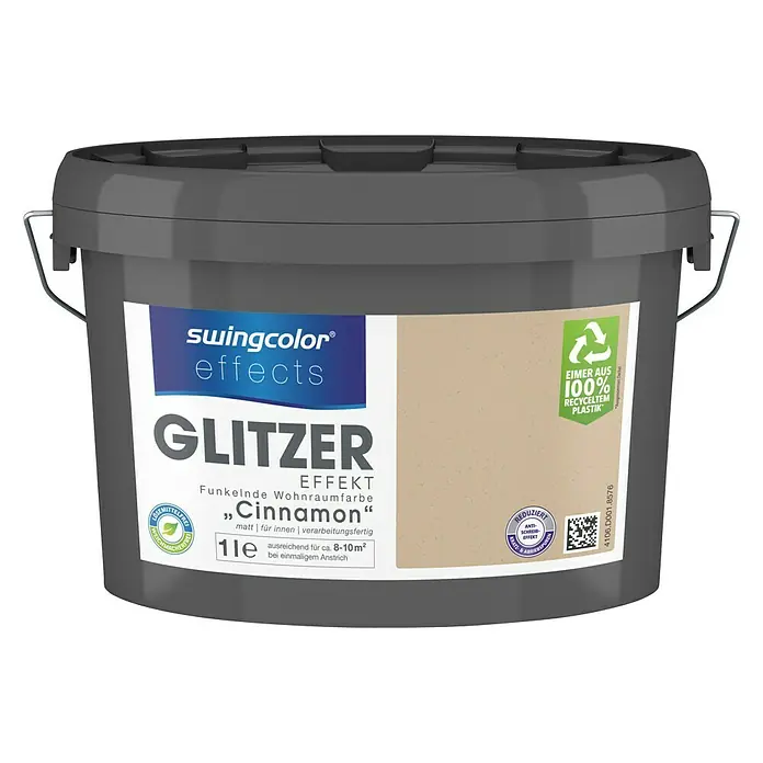 swingcolor effects Effektfarbe Glitzer - Glitzer-Optik, Cinnamon, 1 l, Matt - Vorderansicht