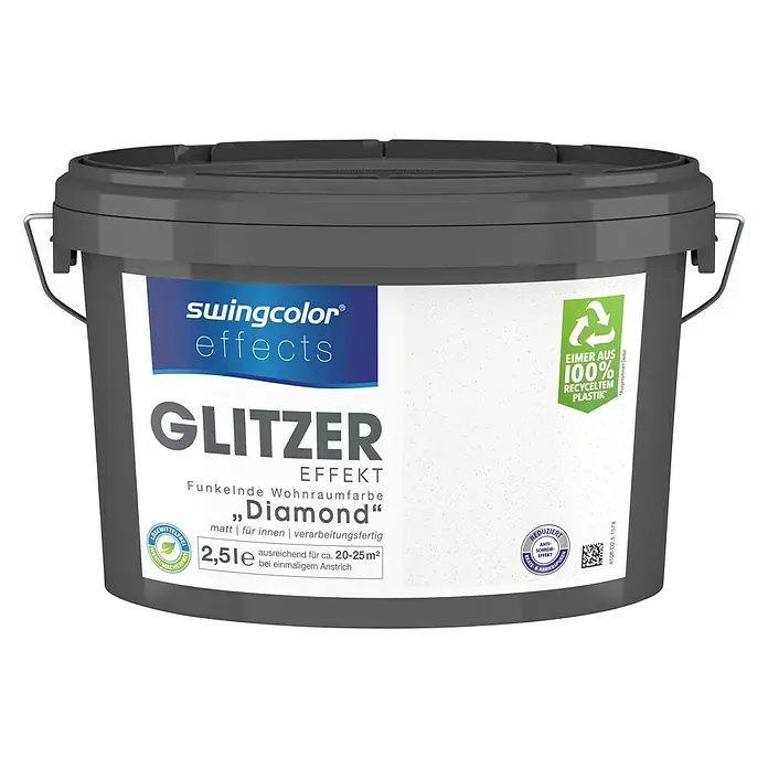 swingcolor effects Effektfarbe Glitzer - Glitzer-Optik, Diamond, 2,5 l, Matt - Vorderansicht