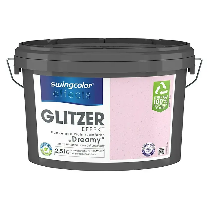 swingcolor effects Effektfarbe Glitzer - Glitzer-Optik, Dreamy, 2,5 l, Matt - Vorderansicht