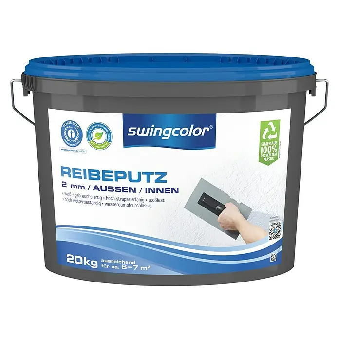 swingcolor Reibeputz - Weiß, 20 kg, Korngröße: 2 mm, Konservierungsmittelfrei - Vorderansicht