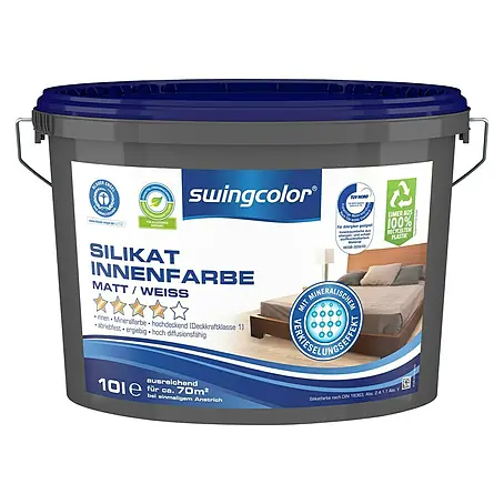 swingcolor  Wandfarbe Silikat-Innenfarbe