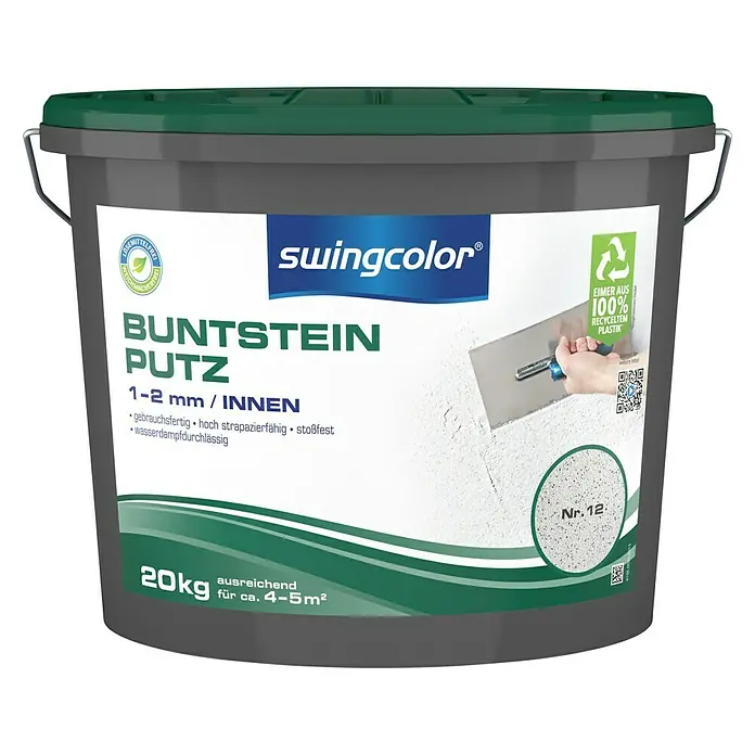 swingcolor Buntsteinputz - Farbton: Nr. 13, 20 kg, Korngröße: 1 - 2 mm - Vorderansicht
