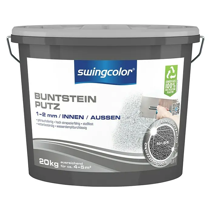 swingcolor Buntsteinputz - Farbton: Nr. 54, 20 kg, Korngröße: 1 - 2 mm - Vorderansicht