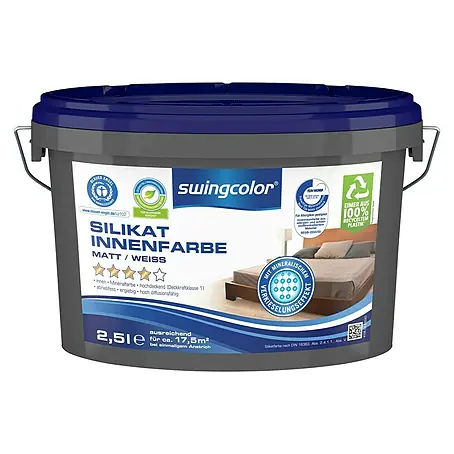 swingcolor  Wandfarbe Silikat-Innenfarbe
