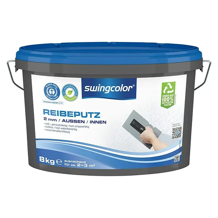 swingcolor Reibeputz - Weiß, 8 kg, Korngröße: 2 mm, Konservierungsmittelfrei - Vorderansicht