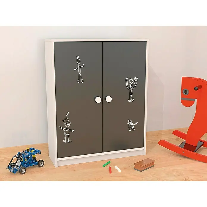 Zapatero con puertas de pizarra - L x An x Al: 25 x 72 x 90 cm