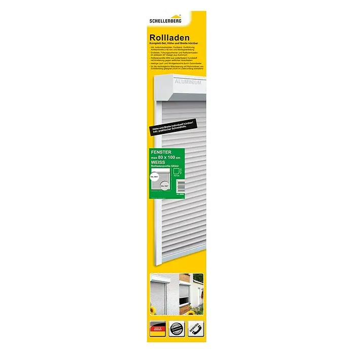 Schellenberg Rollladen-Komplett-Set - Vorbaurollladen, 80 x 100 cm - Vorderansicht