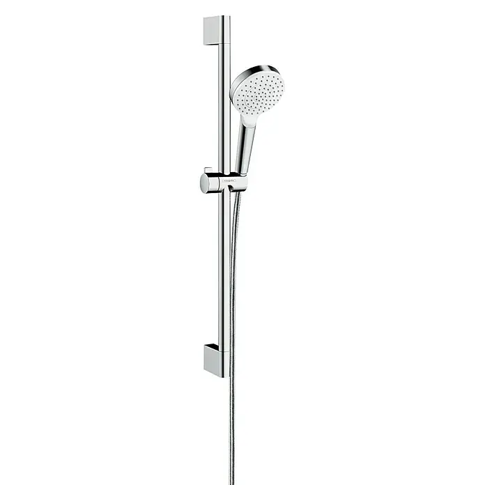 Hansgrohe Crometta Brausegarnitur Crometta 1 Jet - Lochabstand: 62,5 cm, Art Strahl: Rain, Chrom - Diagonale Ansicht