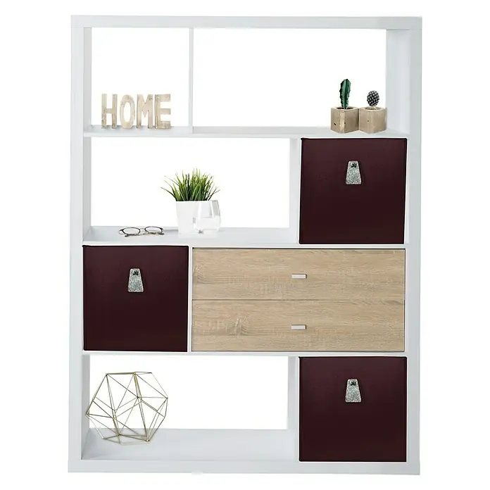 Phönix Fortuna Regal - L x B x H: 35 x 114,3 x 150 cm, Weiß - Vorderansicht
