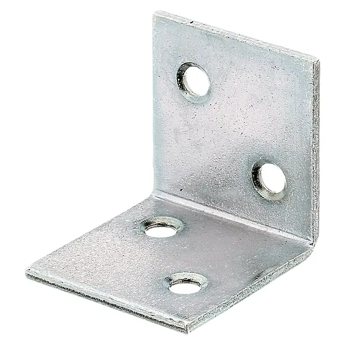 Stabilit Breitwinkel - 30 x 30 mm, 1 Stk., Stahl, Silber - Diagonale Ansicht