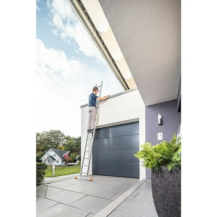 Krause Monto Sprossen-Anlegeleiter Sibilo - 15 Sprossen, Arbeitshöhe: 5,5 m, Aluminium - Anwendungsbeispiel