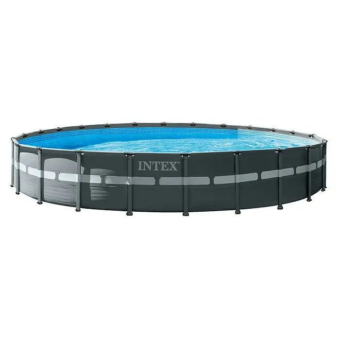 Intex Frame-Pool-Set Ultra Rondo XTR - Ø x H: 732 x 132 cm, 47,24 m³, Dunkelgrau - Vorderansicht