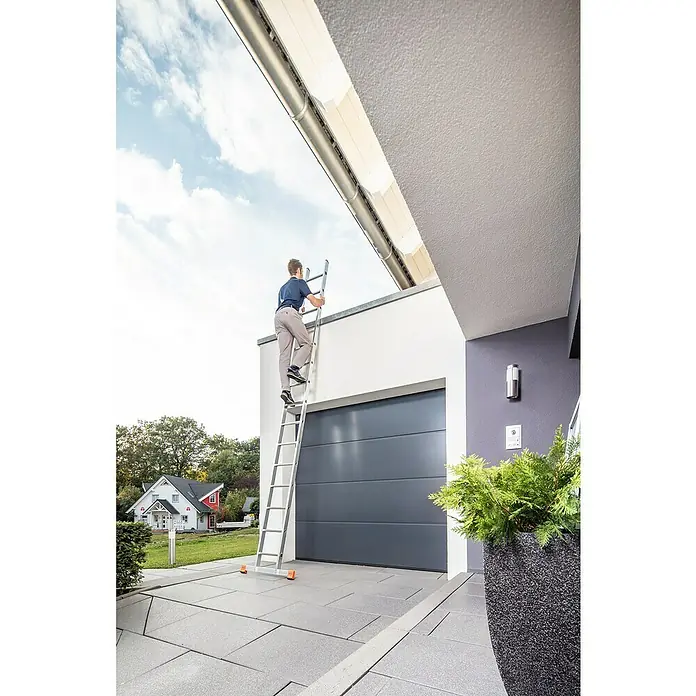 Krause Monto Sprossen-Anlegeleiter Sibilo - 15 Sprossen, Arbeitshöhe: 5,5 m, Aluminium - Anwendungsbeispiel