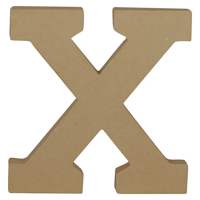 Décopatch Letra de cartón - X, Cartón, L x An x Al: 2,8 x 10,9 x 20,5 cm - Vista frontal