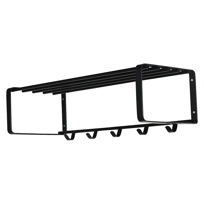 Spinder Design Garderobenleiste Rex 2 - Anzahl Haken: 5 Stk., L x B x H: 290 x 700 x 280 mm - Rechte Seitenansicht