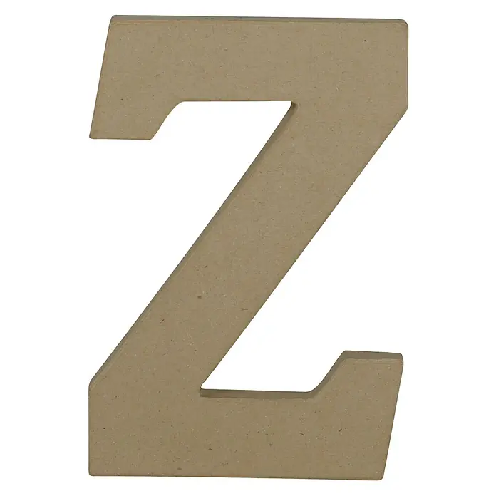 Décopatch Letra de cartón - Z, Cartón, L x An x Al: 2,8 x 14 x 20,5 cm - Vista frontal