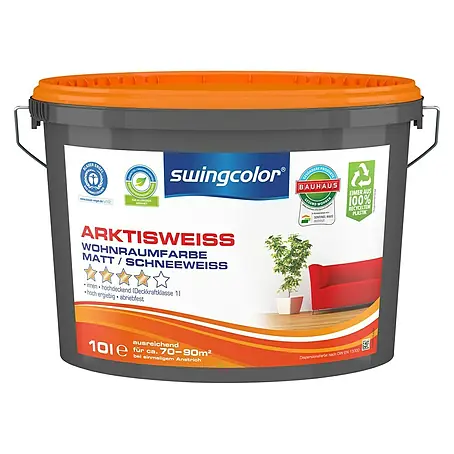 swingcolor  Wandfarbe Arktisweiß