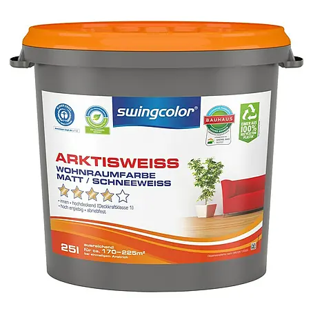 swingcolor  Wandfarbe Arktisweiß