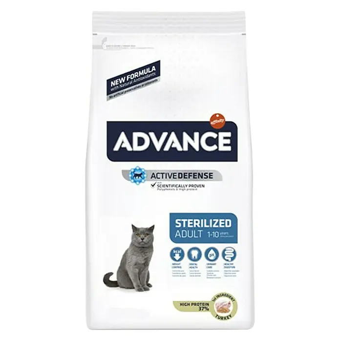 Affinity Advance Pienso seco para gatos Esterilizados - 10 kg, Pavo - Vista frontal