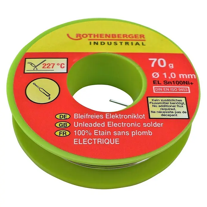 Rothenberger Industrial Žica za meko lemljenje - Promjer: 1 mm, 70 g - Pogled sprijeda
