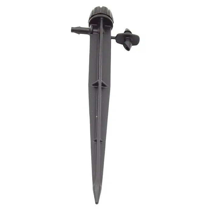 Gotero lineal con regulador y estaca - 25 ud., Caudal de agua máx.: 70 l/h - Vista frontal
