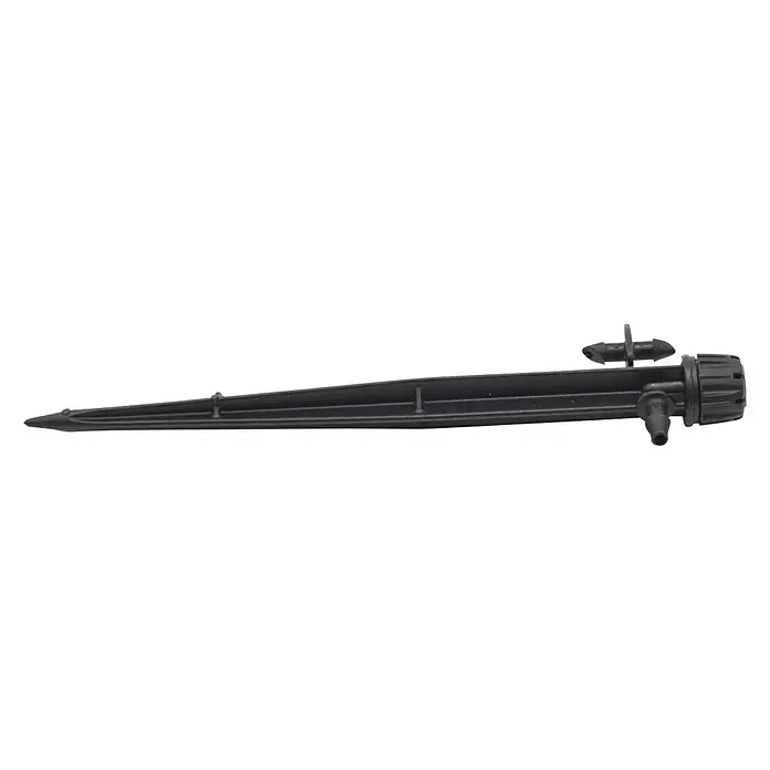 Gotero lineal con regulador y estaca - 25 ud., Caudal de agua máx.: 70 l/h - Vista descendente