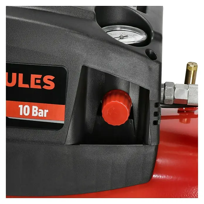 Herkules Compresor 200/10/24 - 1,1 kW, 10 bar, 24 l - Primer plano