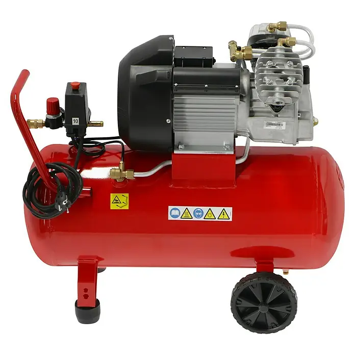 Herkules Kompressor-Set BAUHAUS-Edition - 2,2 kW, 10 bar, 2.850 U/min - Linke Seitenansicht