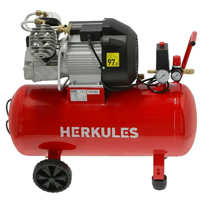Herkules Kompressor-Set BAUHAUS-Edition - 2,2 kW, 10 bar, 2.850 U/min - Rechte Seitenansicht