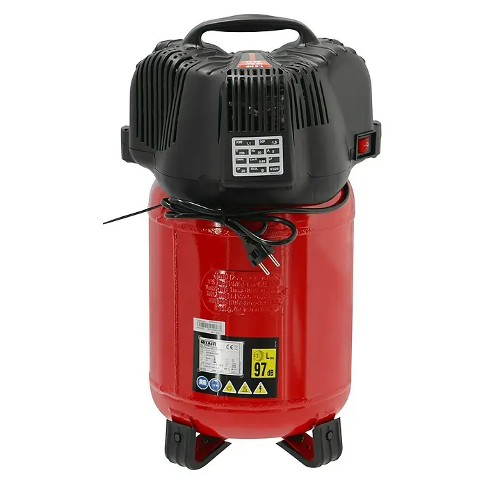 Herkules Kompressor-Set Twenty + Kit - 1,1 kW, 10 bar, 3.400 U/min - Rückansicht