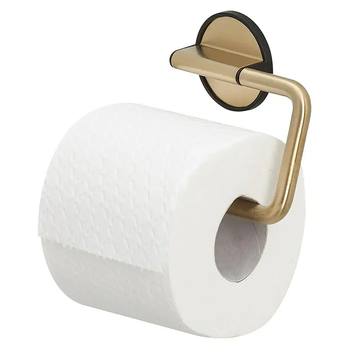 Tiger Tune Toiletrolhouder - Zonder deksel, Geborsteld Messing, Zwart - Toepassingsvoorbeeld