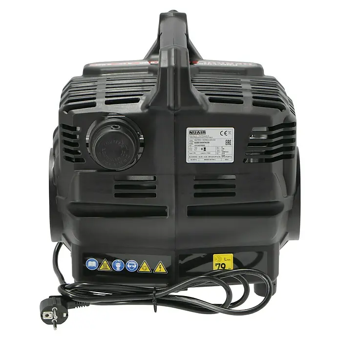 Herkules Pro-Line Flüsterkompressor Siltek+ - 8 bar, 750 W, 6 l - Rückansicht